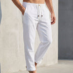 Oliver Relaxed Fit Drawstring Pants | Solid Cuffed Ankle-Length Pants