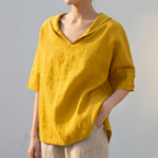 Relaxed Fit Collared Blouse for Women – Casual Stylish Comfort