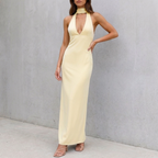 Bodycon Halter Neck Maxi Dress for Women – Elegant & Flattering Design