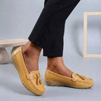 Isla Slip-On Moccasins | Tasseled Topstitching Moccasins