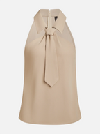Isla Collared Halter Top | Neck Tie Sleeveless Tank Top