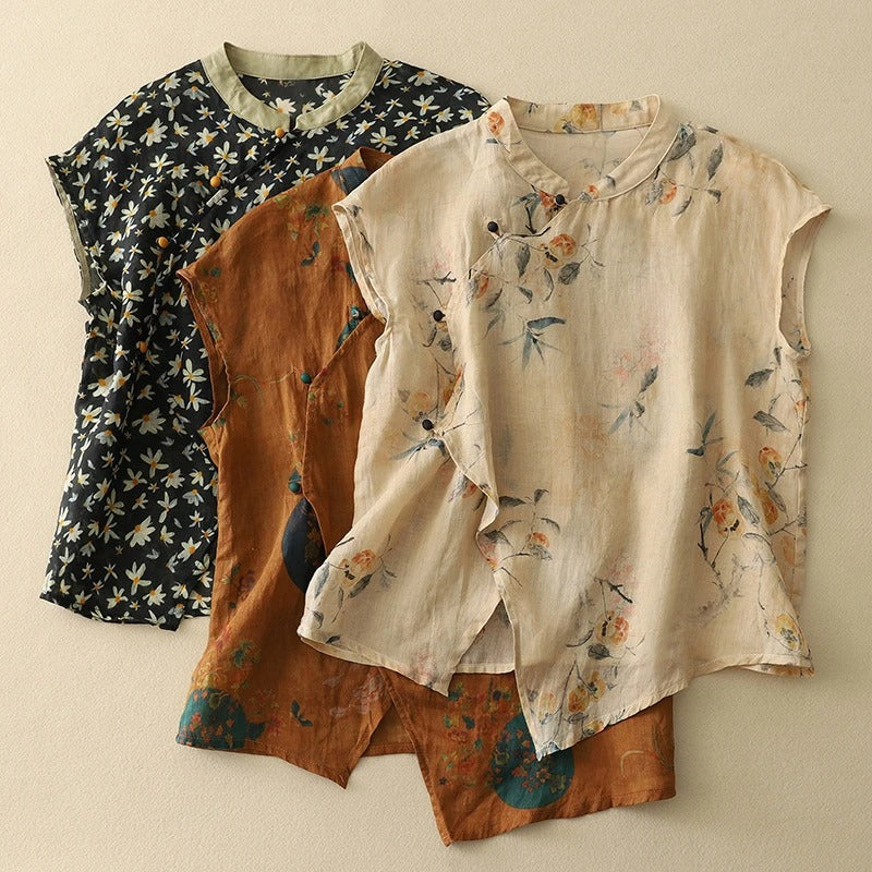 Relaxed Fit Floral Sleeveless Blouse for Women – Casual Stylish Comfort