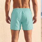 Regular Fit Drawstring Waist Short Swim Trunks for Men – Athletic Comfort & Support