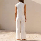 Relaxed Fit Wide-Leg Jumpsuit for Women – Stylish & Breathable Comfort