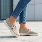 Orthopedic Buckle Strap Loafers for Women – Supportive Comfort and Style