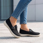 Orthopedic Buckle Strap Loafers for Women – Supportive Comfort and Style