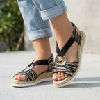 Peep-Toe Wedge Sandals for Women – Orthopedic Support & Style