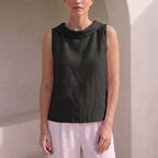 Relaxed Fit Sleeveless Top for Women – Casual Comfort & Breathability