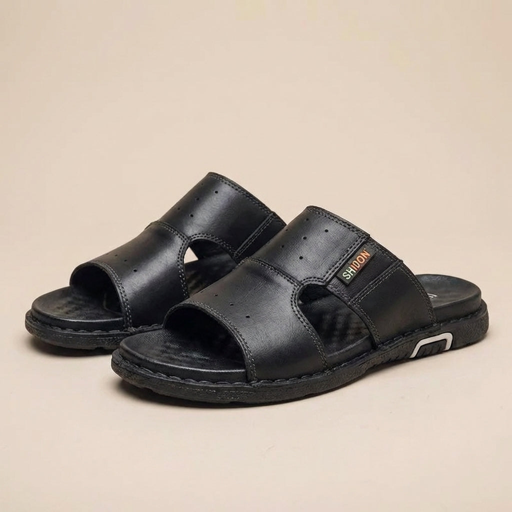 Orthopedic Perforated Wide Fit Slide Sandals for Men – Supportive Comfortable Design