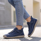 Orthopedic Lace-Up Strap Detail Ankle-Height Sneakers for Women – Supportive & Comfortable Design