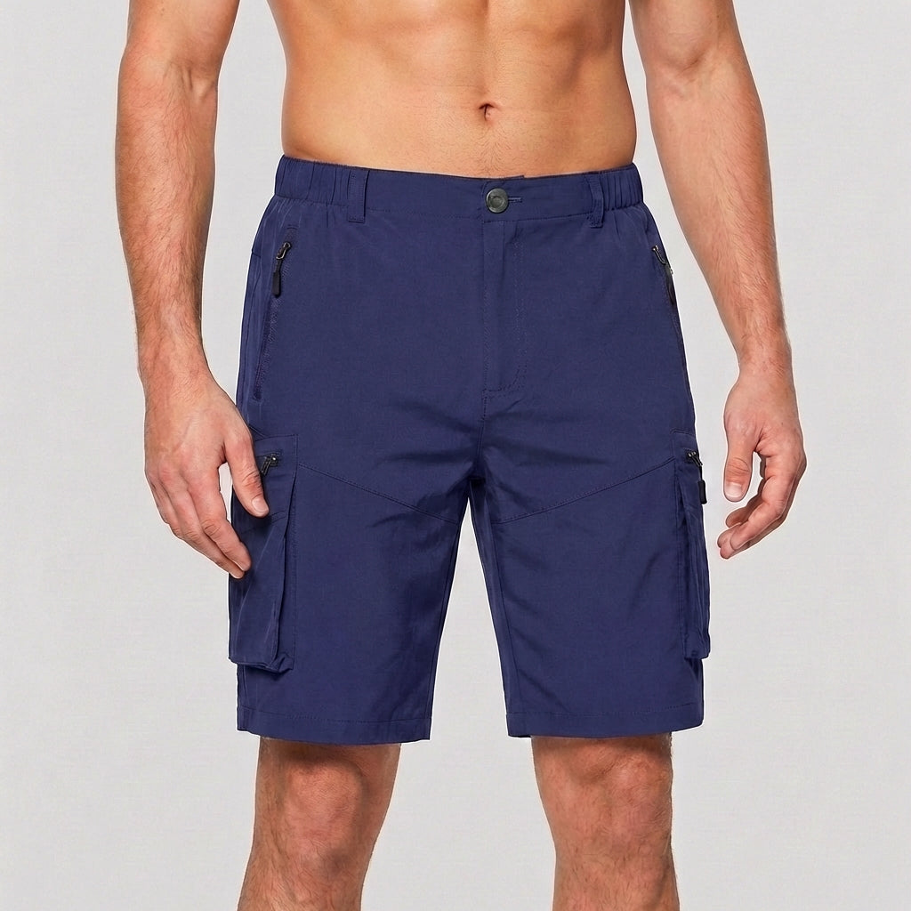 Lucas Relaxed Fit Cargo Shorts | Cargo Pockets Zipper Pockets Cargo Shorts
