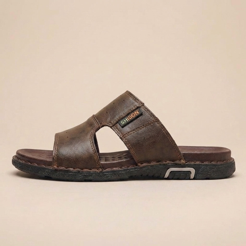 Orthopedic Perforated Wide Fit Slide Sandals for Men – Supportive Comfortable Design