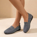 Knit Slip-On Round Toe Flats for Women – Orthopedic Comfort & Support
