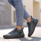 Orthopedic Lace-Up Strap Detail Ankle-Height Sneakers for Women – Supportive & Comfortable Design