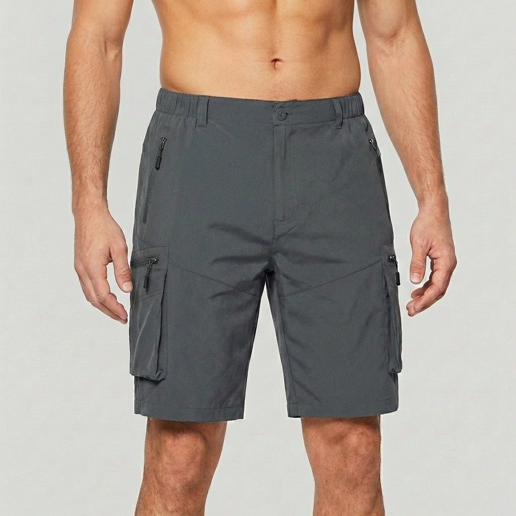 Lucas Relaxed Fit Cargo Shorts | Cargo Pockets Zipper Pockets Cargo Shorts