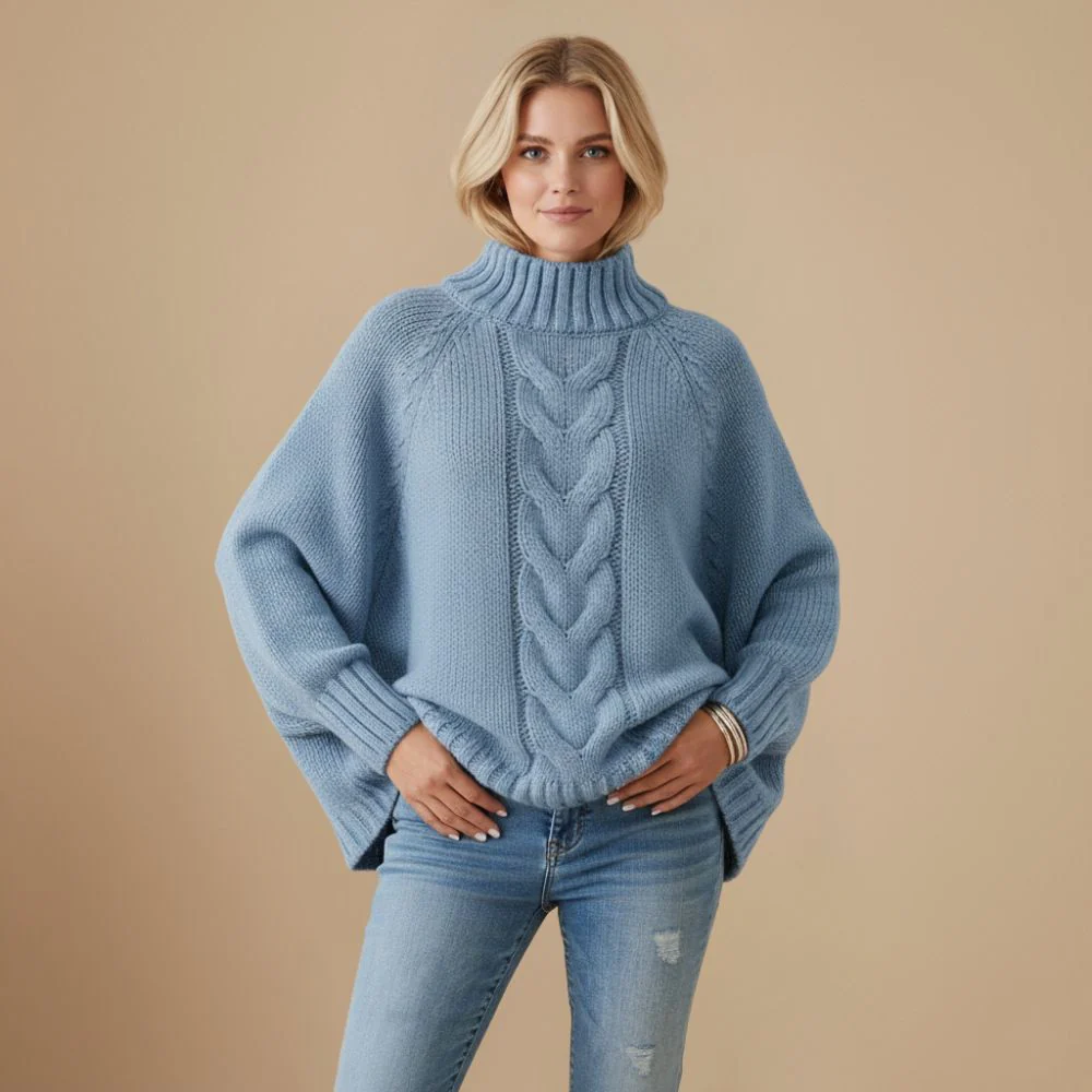 Women's high neck pullover sweater