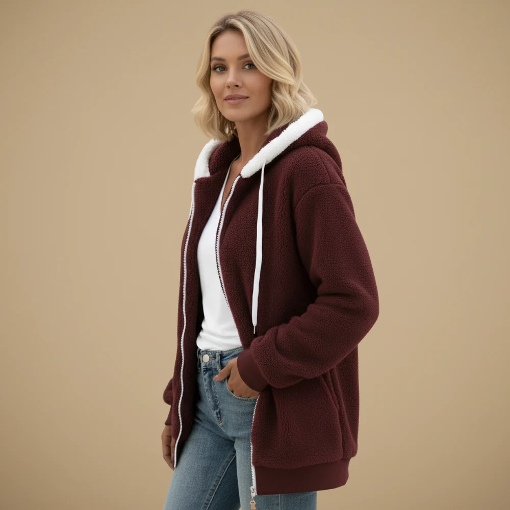 Women's hooded zip jacket
