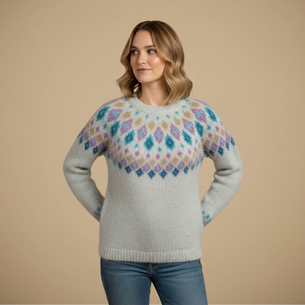 Women's loose fit long sleeve sweater