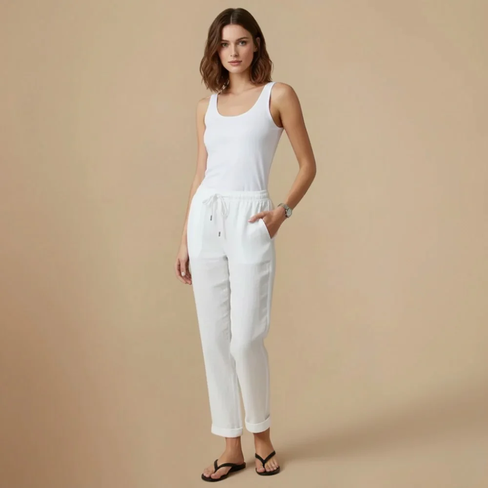 Women’s elastic waist drawstring pants