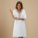 Women's v-neck mid-length summer dress