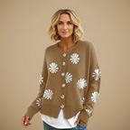 Women’s button front floral cardigan