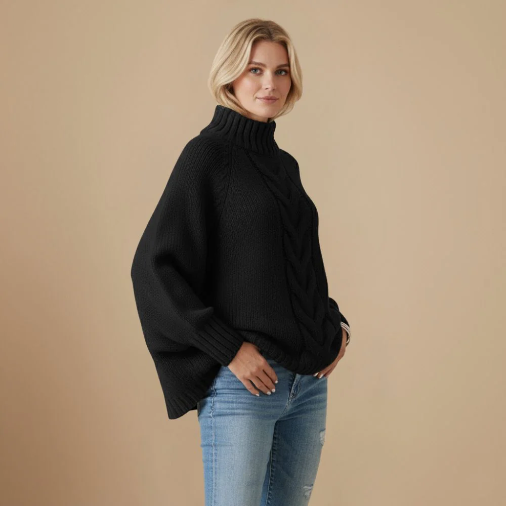 Women's high neck pullover sweater