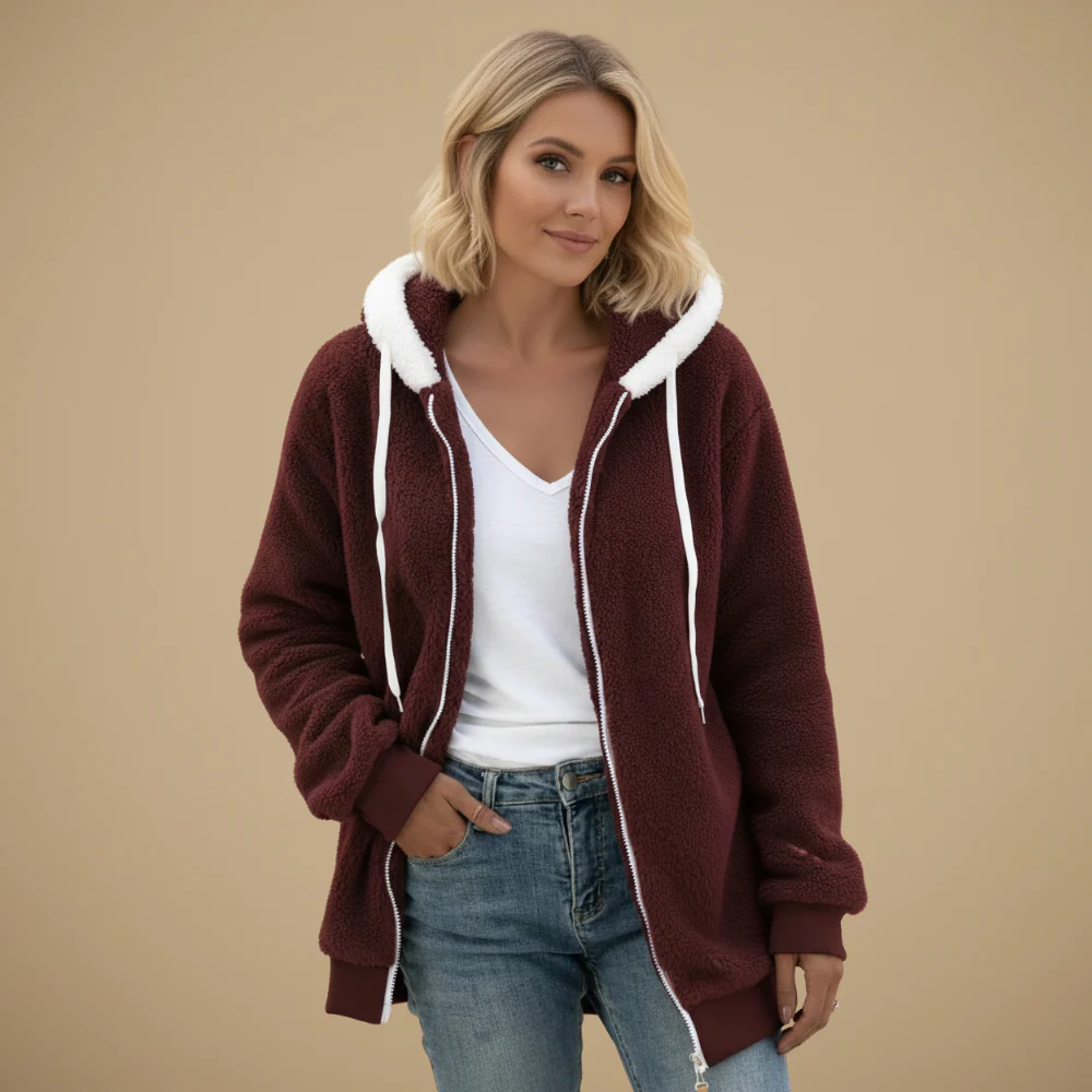 Women's hooded zip jacket