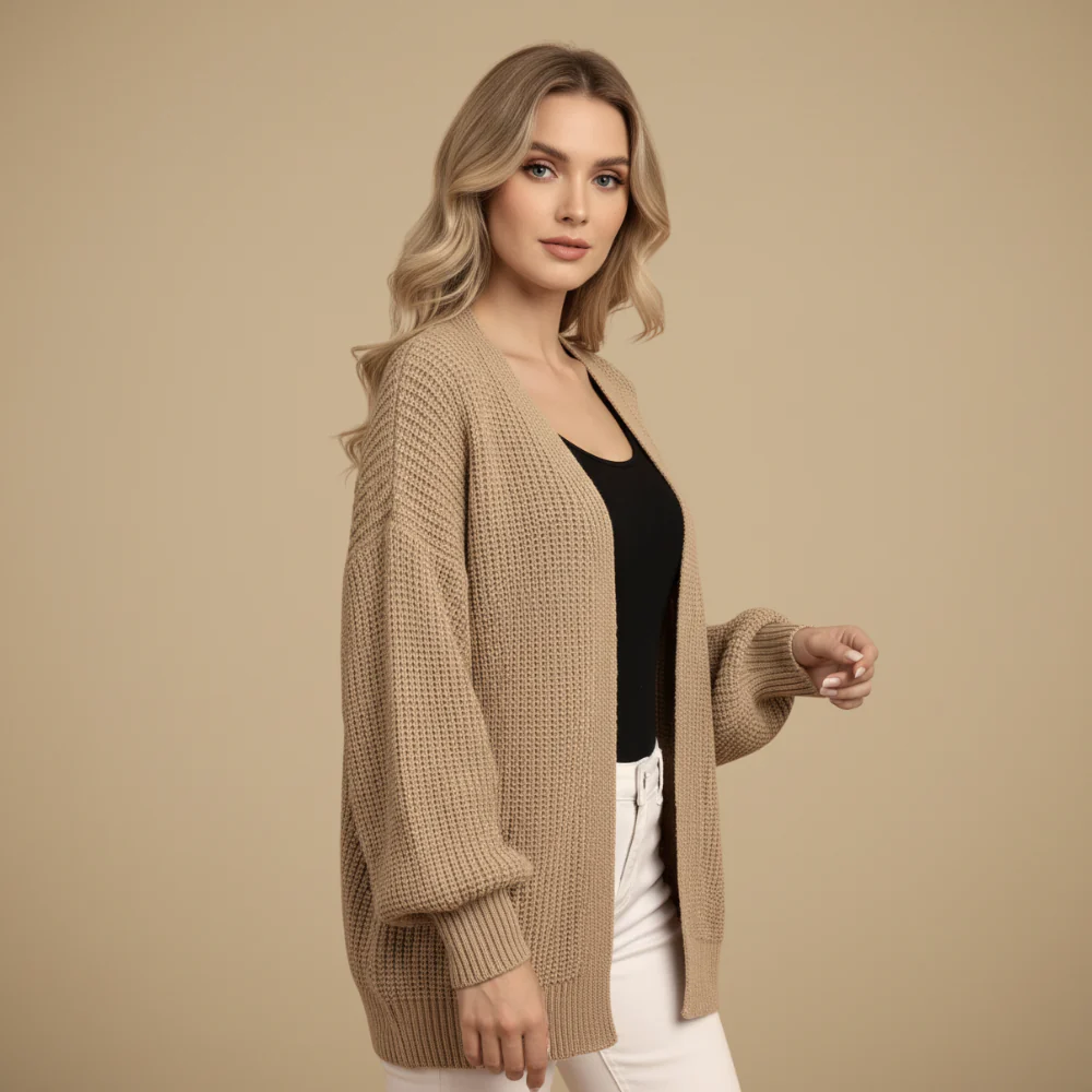 Women's long sleeve open front cardigan