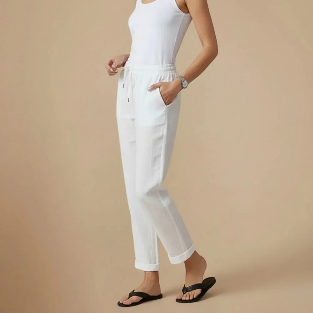 Women’s elastic waist drawstring pants