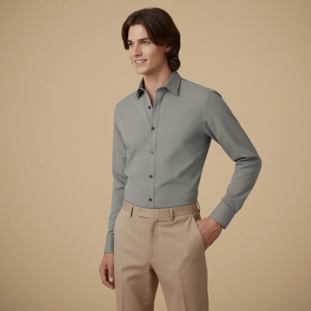 Men’s long sleeve shirt button down fit