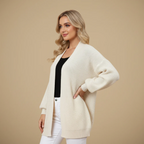 Women's long sleeve open front cardigan