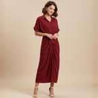 Women's summer casual v-neck long dress