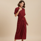 Women's summer casual v-neck long dress