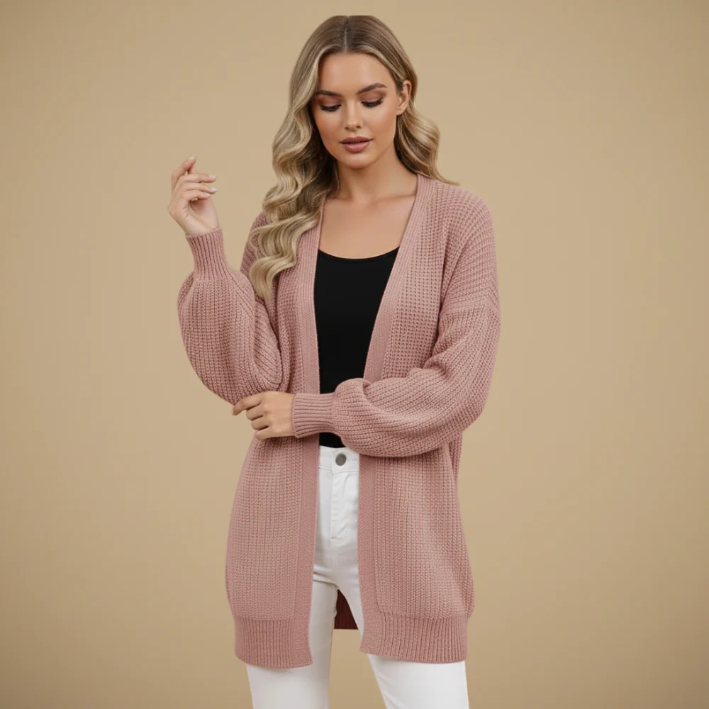 Women's long sleeve open front cardigan