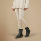 Women’s mid calf lace up boots with zip