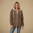 Women's hooded zip jacket