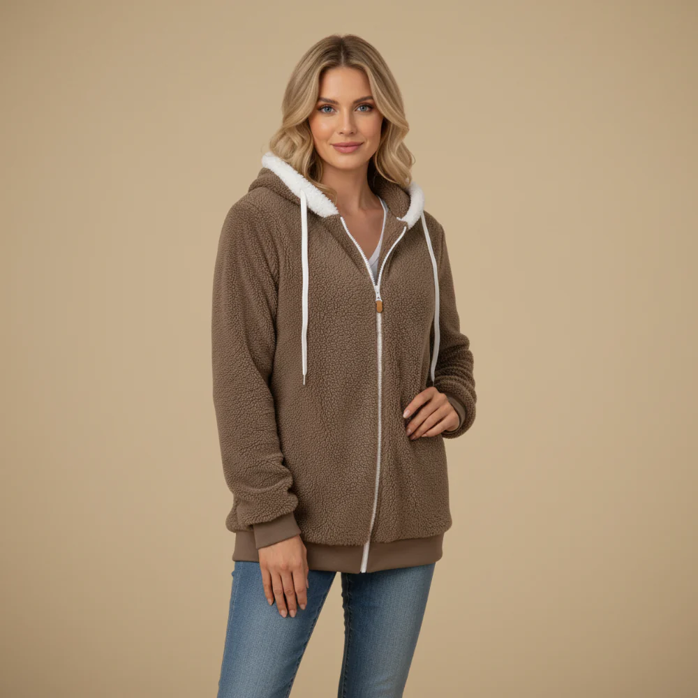 Women's hooded zip jacket