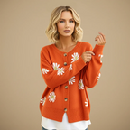 Women’s button front floral cardigan