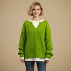 Women's long sleeve knit sweater