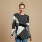 Women's abstract graphic long sleeve top