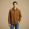 Men's corduroy casual long sleeve shirt