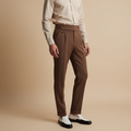 Men's pleated high waist trousers