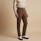 Men's pleated high waist trousers