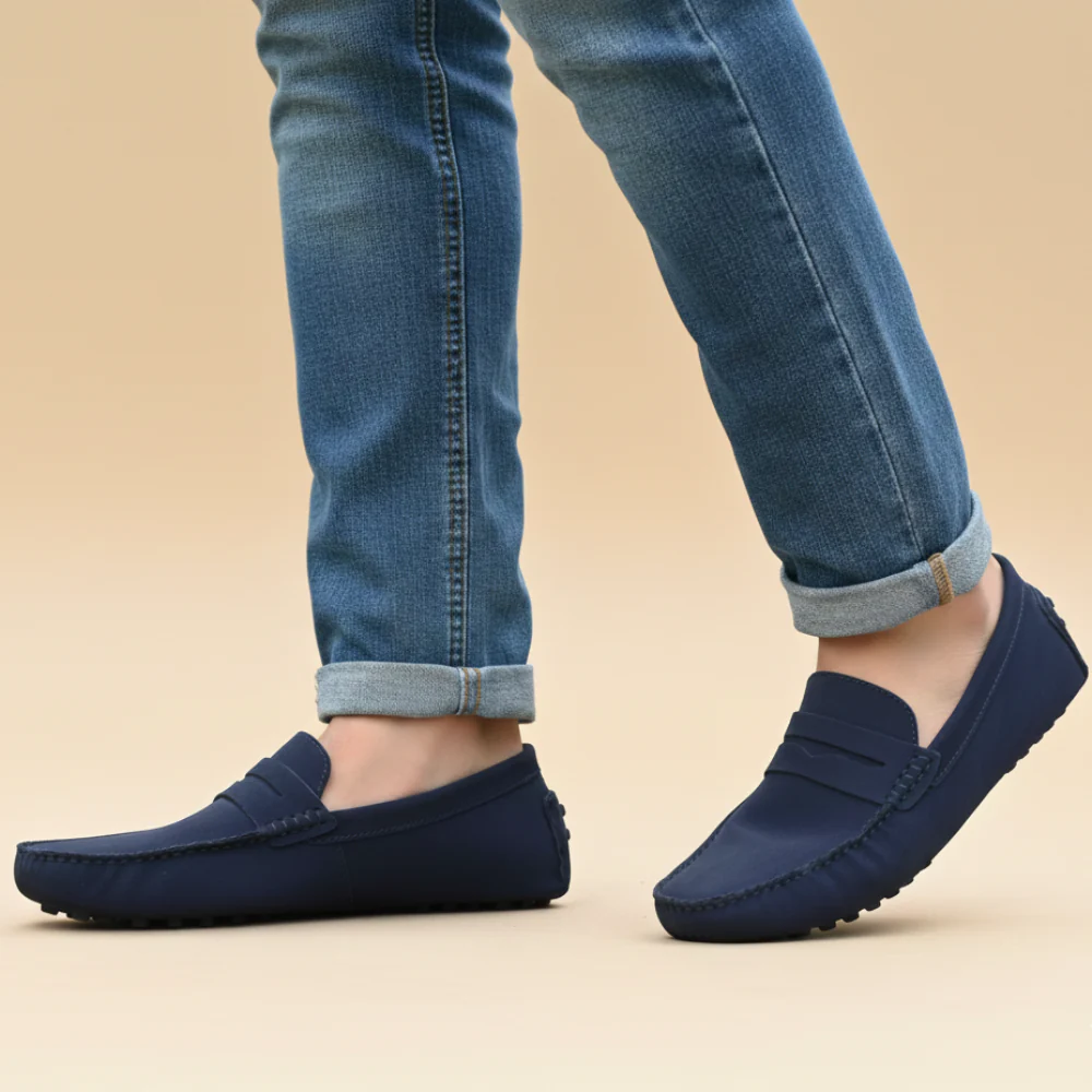 Men's slip on driving loafers with flexible sole