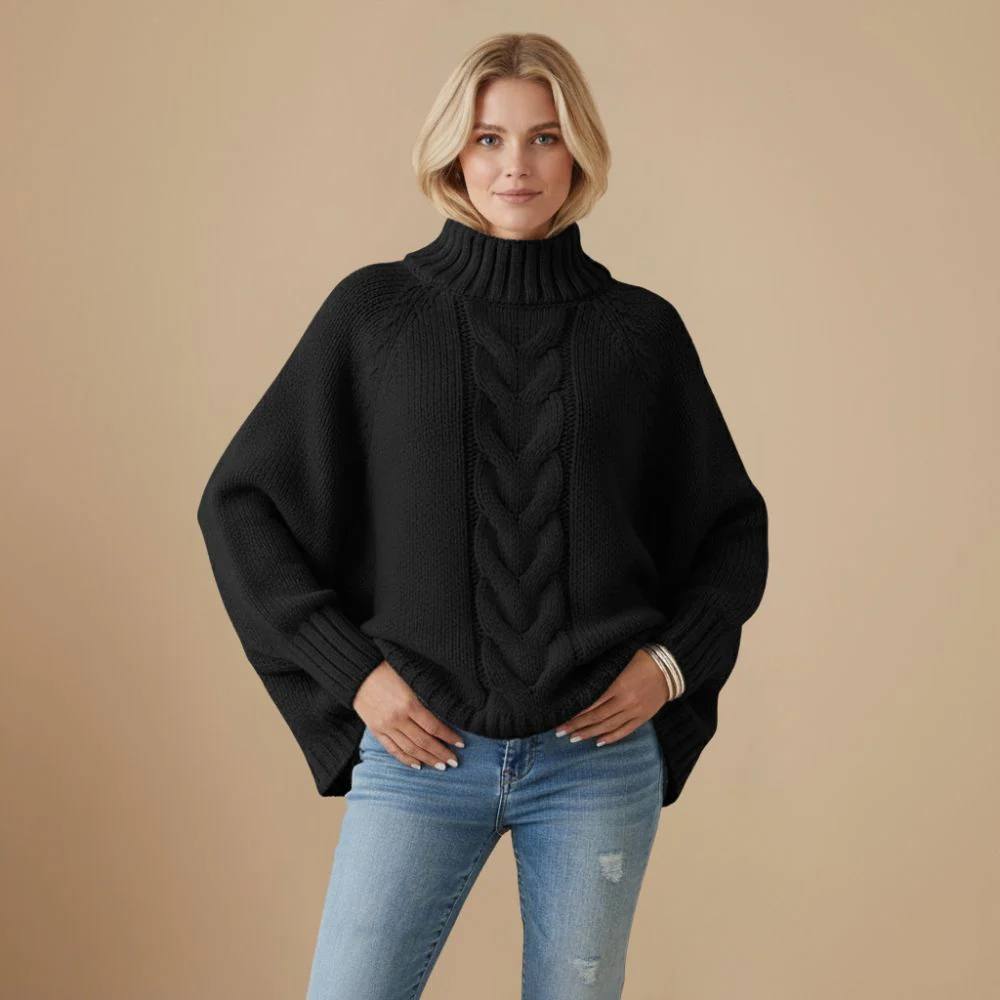 Women's high neck pullover sweater