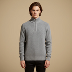 Men’s long sleeve half zip turtleneck sweater