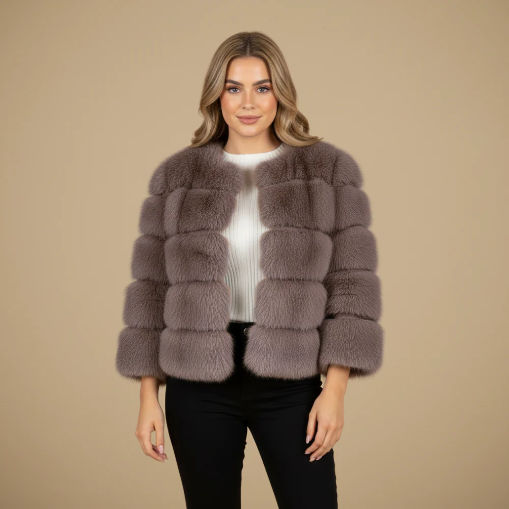 Women’s short winter fur coat