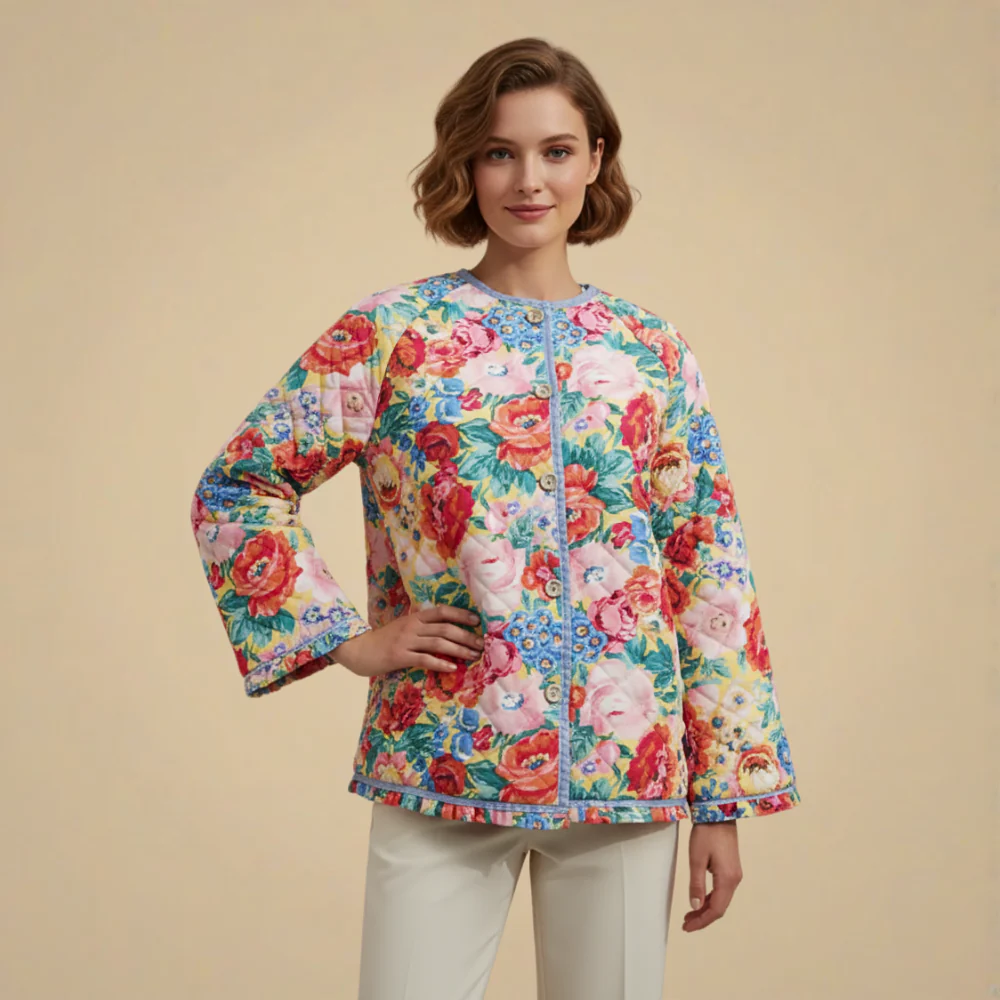 Women’s floral print oversized cardigan