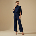 Women's long sleeve straight leg jumpsuit