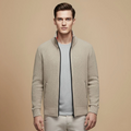 Men's full zip knitted thermal jacket